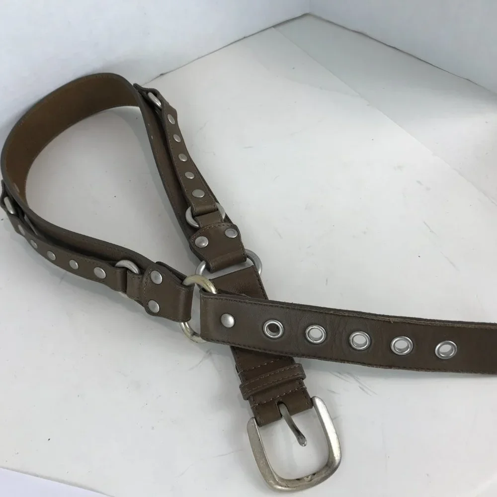 Loft Tan Leather Adjustable Belt, XS